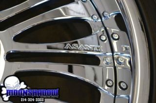24" asanti AF 137 Chrome Multipiece BMW 7 Series 745 750 Wheels Rims Kumho Tires
