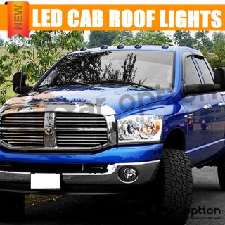 Ford Dodge Oval Smoke Lens Top Truck LED Cab Roof Lights Running Marker 5pcs