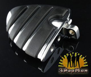 Chrome "Wing" Style Male Mount Highway Foot Pegs Mini Board for Harley Davidson