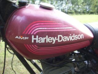 1976 AMF Harley Davidson SS250 Enduro Motorcycle Parts Bike