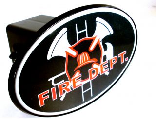 Ovel Fire Department 2" Tow Hitch Receiver Cover Insert Plug for Most Trucks