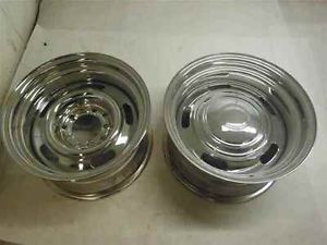 Aftermarket Pair 15" Steel Chrome Wheels Rims LKQ