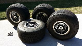 Golf Cart EZGO Clubcar Yamaha Wheel Tire Set Lugs Hubcaps Kenda 18x8 5 8 NR