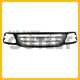 2004 04 Ford F150 Heritage 2WD Black Bright Bar Grille Grill Assembly New