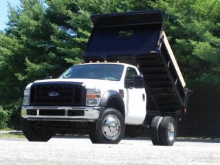 2008 Ford F550 XL Super Duty Mason Dump Truck 6 4L Powerstroke Diesel 4x4 4WD AC