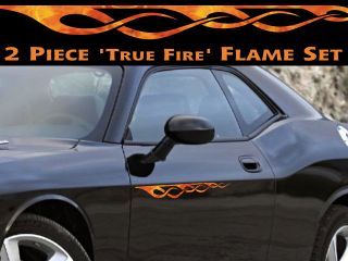 True Fire Pinstripe Flame Decals for PT Cruiser HHR Mustang Camaro Mopar RAM 4x4