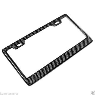 Carbon Fiber License Plate Frame Universal Fit Replacement
