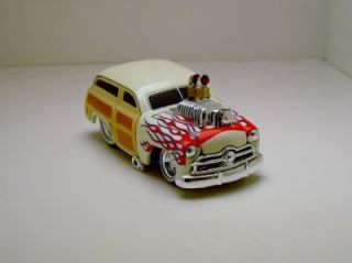 Mm Wild Blown '49 Ford Woody Drag Car with Rubber Tires 1 64th Scale Limited