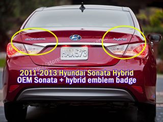 2011 2012 2013 Hyundai Sonata Hybrid Sonata Hybrid Emblem Badge