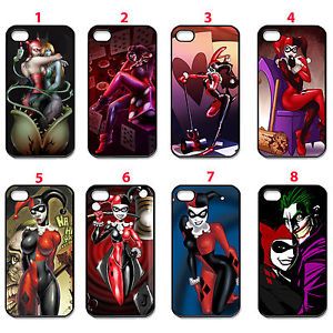 New Assorted Harley Quinn Batman Joker Fans Black Apple iPhone 4 4S Hard Case