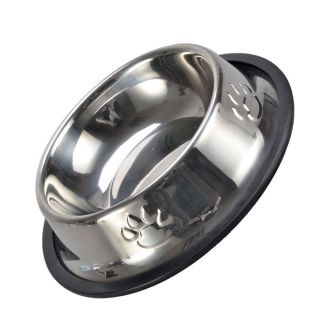 Metal Stainless Steel Non Skid Bowl Pet Dog Puppy Cat Feed Bowl Eat Dish