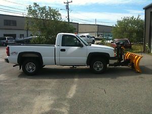 2003 Chevy Silverado 1500 4x4 Short Bed Reg Cab Fisher Minute Mount 2 Plow Truck