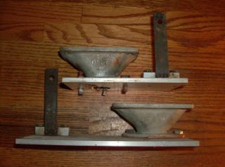 Corvair 2 to 1 Carburettor Adapter Plates and Linkage Stands Pair for 2BBL Offy