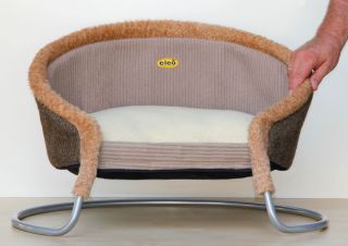 Cleo Fawn Pet Lounger Cat Bed Small Dog Bed 21' x 15" Cushion Area V Strong