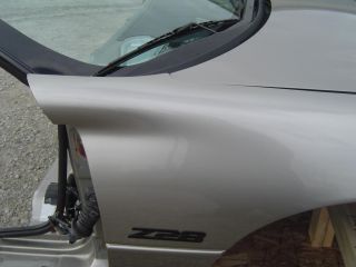 98 02 Chevrolet Camaro Z28 Pewter Front Clip Nose Fender Hood w O RAM Air