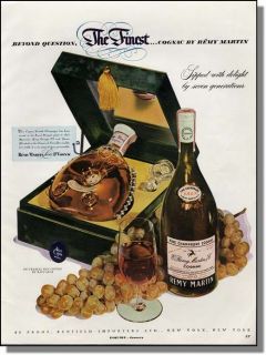 1952 Louis XIII Congnac Remy Martin Gift Bottle Box Photo Ad