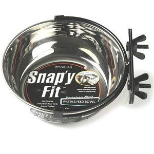 Midwest Stainless Steel Snapy Fit Water and Feed Bowl for Dog Crates Cages