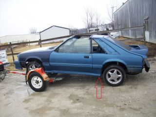 1987 1993 Ford Mustang GT Ground Effect Driver Side Tire Lower Body Kit Trim