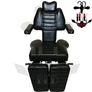 Inkbed Brand Tattoo Black Reclining Hydraulic Ink Chair Salon Studio Equipment