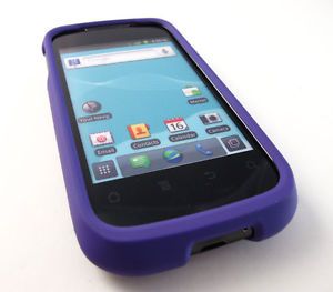 Purple Rubberized Hard Case Cover Huawei Ascend 2 II Tmobile Prism Accessory