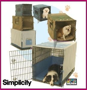 Sewing Pattern Simplicity 4713 Dog Cat Pet Crate Covers Mats Bumper Pads