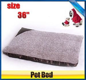 36"Portable Warm Soft Cat Dog Pet Bed with Zipper Cover Crate Cage Mat