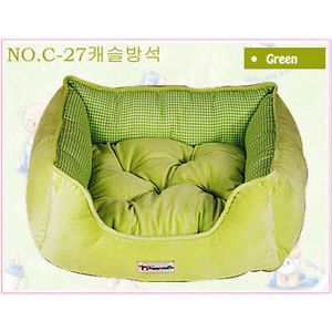 Dog Cat Warm Square Indoor Soft Pet Bed Microfiber Cushion 6Clr Made in Korea