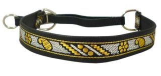 Real Leather 3 4" Wide Martingale Dog Collar Choker Fits 13" 15 5" Neck