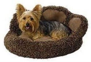 Midwest Quiet Time Paw Shaped Pet Dog Cat Bed Chocolate 21" x 21" x 9 5"
