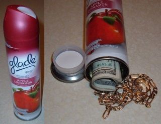 Apple Cinnamon Air Freshener Can Safe Stash Hide Cash Box Jewelry Money Safe