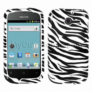 Huawei Ascend Y M866 Y201 Case Black and White Zebra Hard Snap on Cover
