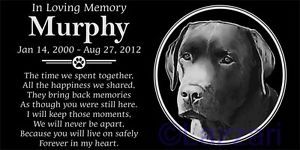 Personalized Chocolate Labrador Retriever Dog Lab Pet Memorial 12x6 Grave Marker