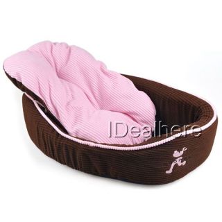 50cm Brown New Luxury Pet Dog Home Decor Oval Bed Sleep Accessories