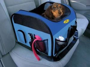 Car Seat Pet Dog Cat Carrier Travel Safety Safe Pet 16 5x14x11" Belt Secure New