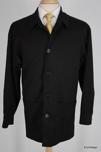 Mens Macmor Solid Black Stretch Extensible Light Casual Blazer Jacket Nice M