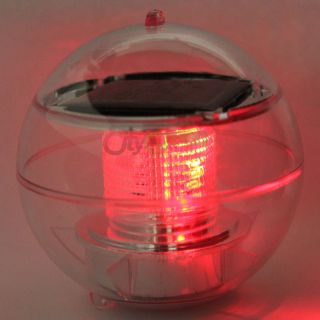 New Solar Power Floating LED Ball Light for Garden Pond Christmas Red 916