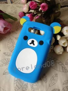 3 Color Cute Animal 3D Tiny Baby Bear Soft Gel Cases for Blackberry Bold 9790