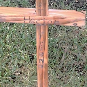 Pet Memorial Wooden Crosses Hand Carved Personalized