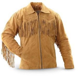 Men's Leather Western Rawhide Buffalo Trapper's Jacket