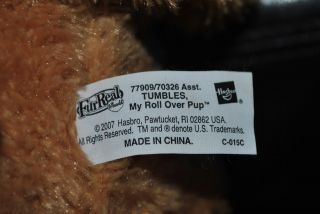 FurReal Friends Tumbles Interactive Puppy Dog Toy My Roll Over Pup Pets 14"