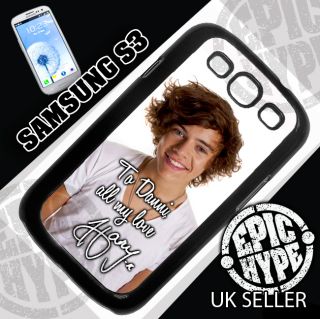 1D Harry Styles Samsung Galaxy S3 Cover Case Personalised Message One Direction