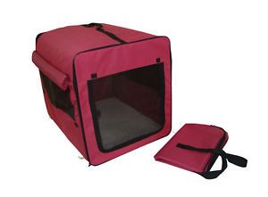 Dog Cat Pet Bed House Soft Carrier Crate Cage w Case Mr