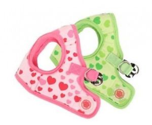 Puppia Step in Vest Dog Harness Essence Hearts Green S