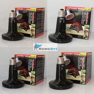 110V 120V Black Ceramic Heat Emitter Brooder Infrared Pet Reptile Heater Bulb