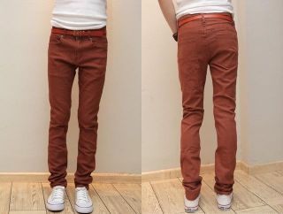 Mens Slim Fit Casual Pants Skinny Stretch Pencil Jeans Trousers H993 W28 W34