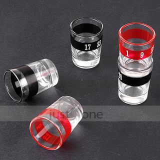 16 Shot Glass Roulette Drinking Wine Set Adults Party Game Spinning Casino Wheel