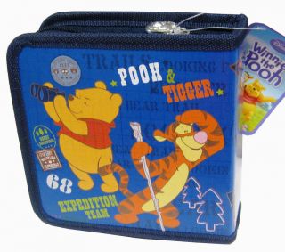 Disney Winnie Pooh Piglet Tigger Eeyore 24 CD DVD Blu Ray Storage Organizer Case