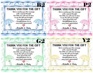 Unique Personalized Baby Shower Umbrella Party Invitations or Thank You Cards