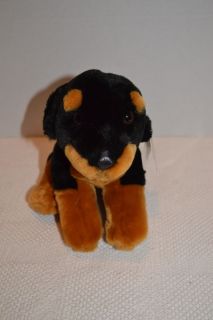 Rottweiler Rottie Plush Puppy Dog Animal Alley Toys R US 12" Black and Brown Tan
