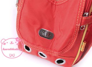 Red Nylon Love Heart Portable Bag Travel Carrier Purse Tote Fr Small Pet Dog Cat